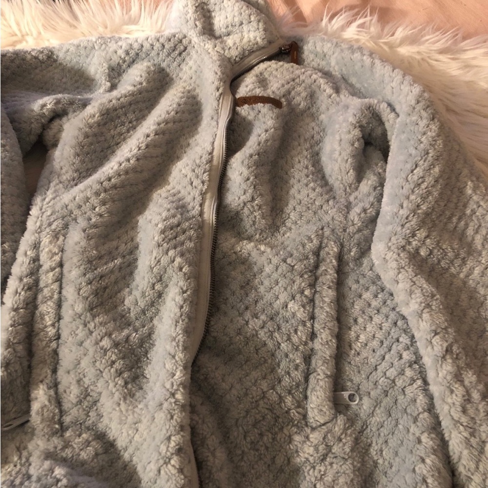 Cozy Light Blue Sherpa Jacket